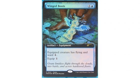 An MTG card Winged Boots