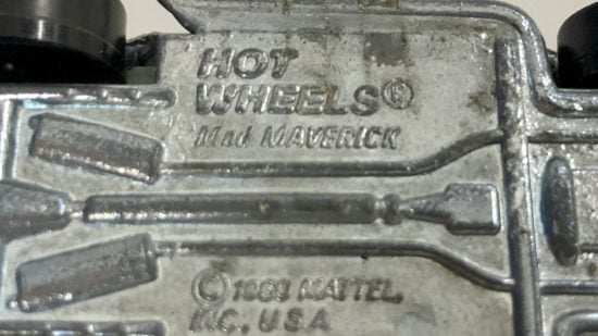 Base of a Mad Maverick, one of the most expensive Hot Wheels cars (photo from Bruce Pascal)