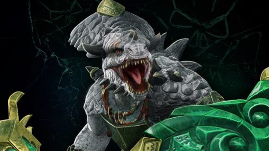 Total War Warhammer 3 - a giant white lizardman