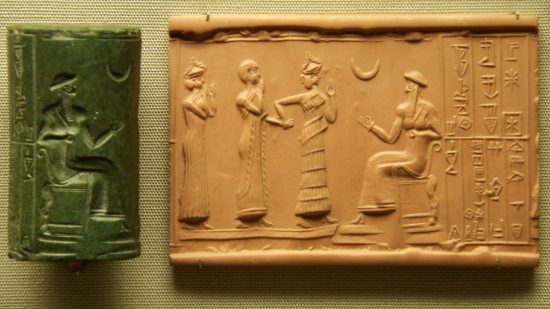 Wargamer April Fools stories - Wargamer image showing ancient mesopotamian clay tablets with figures and cuneiform inscriptions