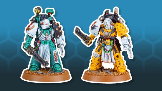 Warhammer the Horus Heresy Apothecary minis (image by Games Workshop)