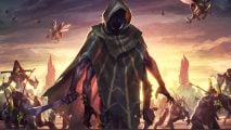 4x Game Endless Legend will be free for two days - A four-armed figure in a hooded cloak, standing against a sunrise