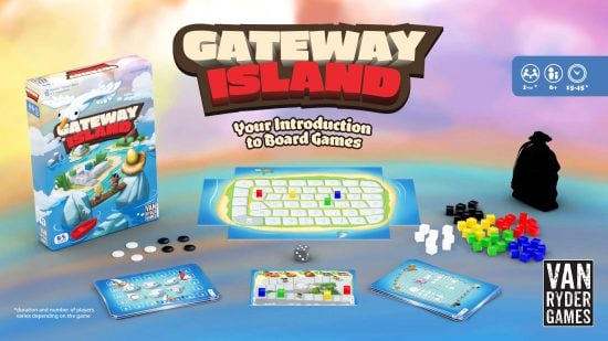 The contents of Gateway Island - a collection of 21 minigames with a huge swath of board game mechanics 