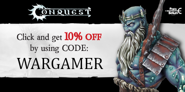 Affiliate banner, which reads "Click and get 10% off by using code WARGAMER"