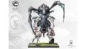 The Spires Abomination from Conquest, an eight-limbed part arachnid monster with a humanoid face, looks like a Warhammer daemon