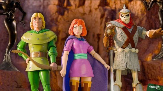 DnD action figures showing characters from the Dungeons and Dragons TV series from the 80s
