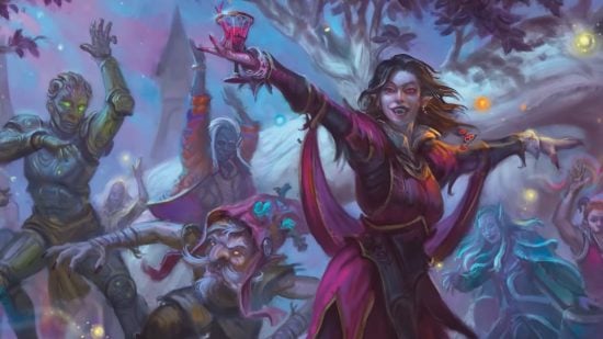 DnD Bard subclasses 5e - Wizards of the Coast art of a vampire at a Feywild party