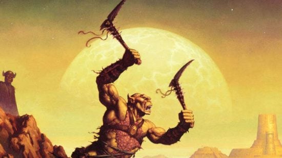 DnD damage types - an orc with war picks