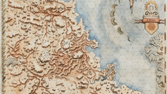 DnD Dragonlance - a map with detailed terrain from Shadows of the Dragon Queen.