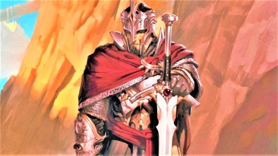 DnD feats 5e - Wizards of the Coast art of an armored Fighter