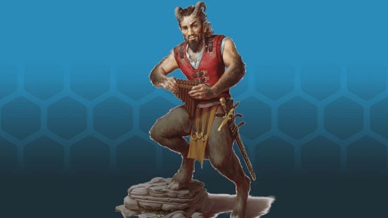 Wizards of the Coast art of a Satyr 5e, one of the DnD races