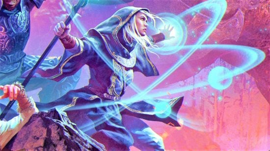 Wizards of the Coast art of a Lunar Sorcerer, one of the DnD Sorcerer subclasses 5e