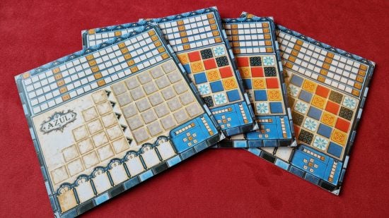 How to play Azul - photo of Azul player boards