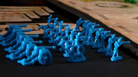 How to play Risk - photo of a blue army from Risk