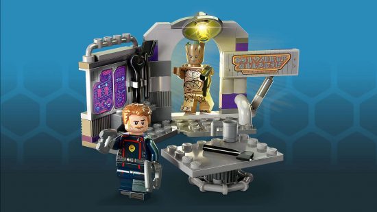 Marvel Lego Sets - Lego Guardians of the Galaxy Headquarters, a selection of scifi pieces with minifigures of the characters Star-Lord and Groot