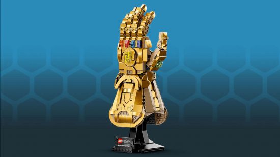 Lego Marvel sets - Lego Infinity Gauntlet, a golden glove with five colored gems