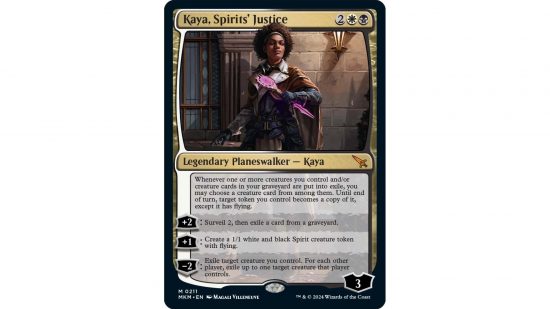 MTG planeswalker card Kaya Spirits Justice