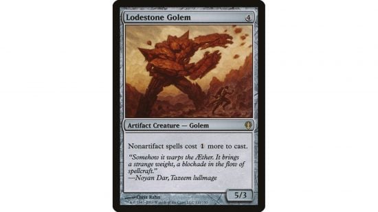 MTG banlist - The Magic: The Gathering card Lodestone Golem