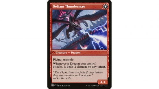MTG Battle card Defiant Thundermaw