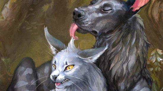 MTG cats and dogs Secret lair art for rin and seri
