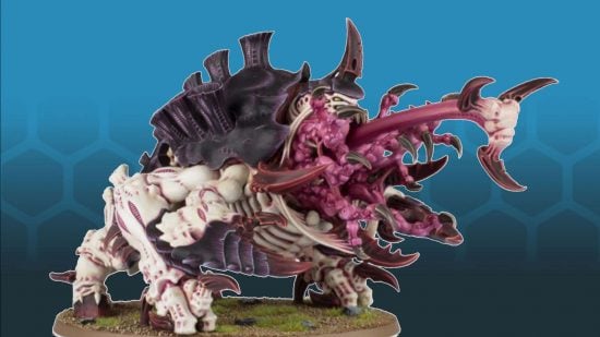 Space Marine 2 bosses we'd like to see - Tyranid Haruspex, a huge six-limbed creature with a hard carapace and a mouth filled of tentacles and fangs