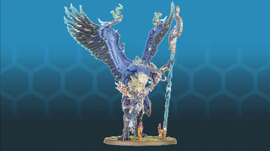 Space Marine 2 bosses we'd like to see - Lord of Change, a huge, bird-like daemon with a long staff and sword
