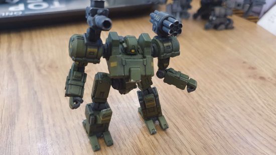 Heavily armed Fellhand mecha from the wargame Eisenfront