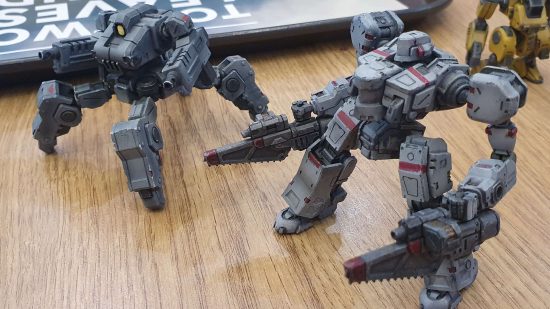 A pair of mecha for the wargame Eisenfront