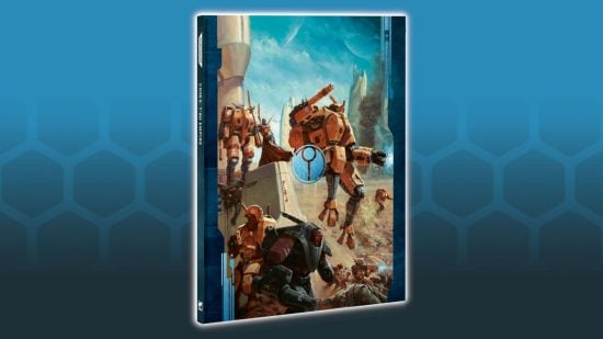Warhammer 40k codex release dates guide - Games workshop image showing the special edition cover art of the new Tau Empire 10th edition codex book