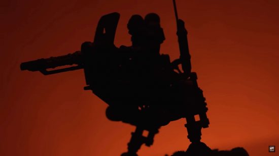 Warhammer Minis 2024 silhouette - Solar Auxilia sentinel