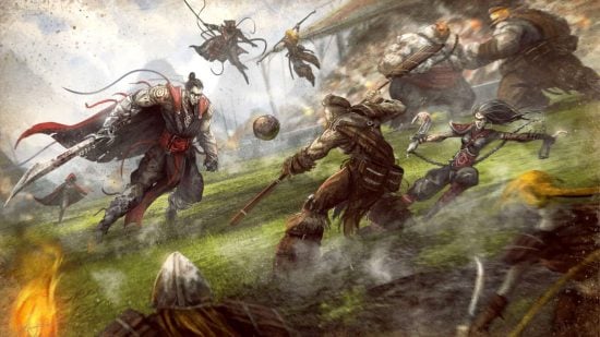 One of the best competitive wargames, Guild Ball, a game of violent soccer between fantasy guilds