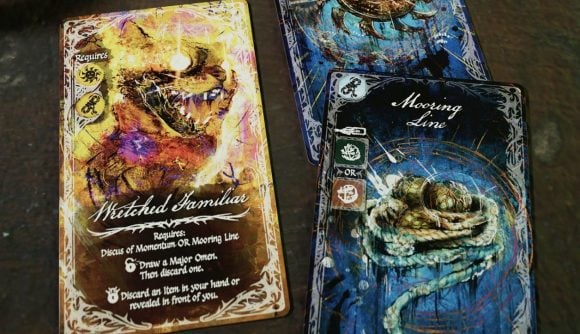 Betrayal Deck of Lost Souls cards showing a scary cat monster