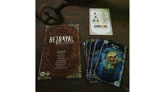 Betrayal Deck of Lost Souls rules booklets and a few cards