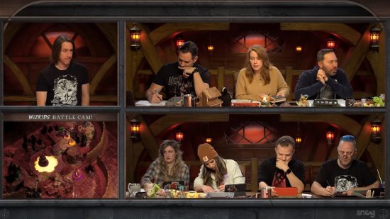 Screenshot from a stream of Critical Role campaign 3