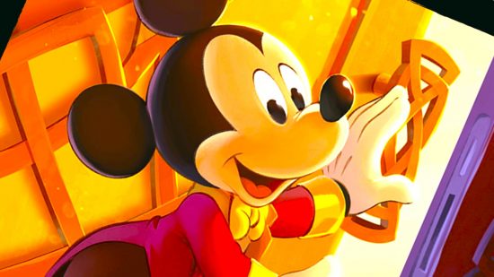 Disney Lorcana card art for Mickey Mouse, friendly face