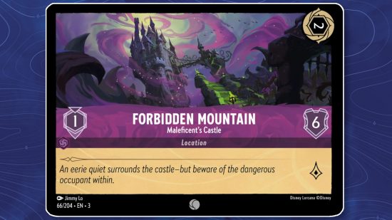 Disney Lorcana card type - Ravensburger card Forbidden Mountain