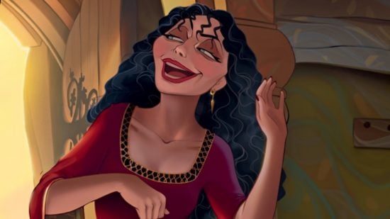 Disney Lorcana colors - Ravensburger art of Mother Gothel from Tangled