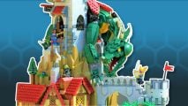 DnD Lego Ideas set of a dragon attacking a city