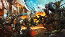 Ronnie Renton's love of big battles led to both Warhammer 40k Apocalypse and Epic Warpath - a massive battle between armored scifi warriors
