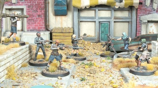 Fallout Factions, the new Fallout wargame - slick Operators face off against the feral Pack in a Boston street