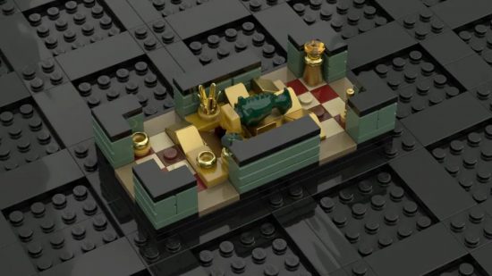 Close-up of Lego DungeonQuest board game