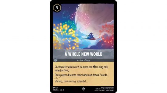 Lorcana card - a whole new world