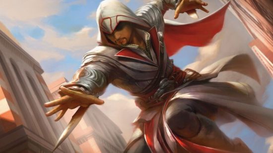 MTG beyond boosters - an assassin leaping with a hidden blade extended