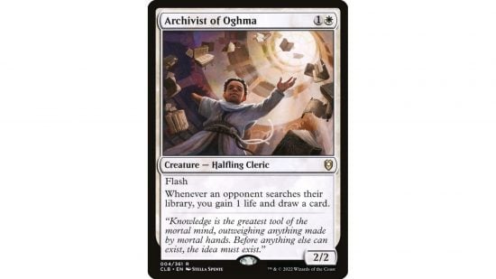 The MTG white card draw card Archivist of Oghma