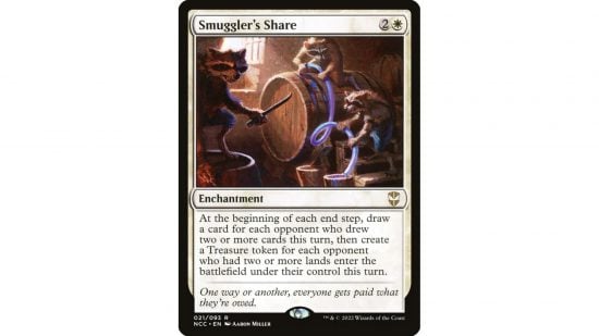 The MTG white card draw card Smugglers Share