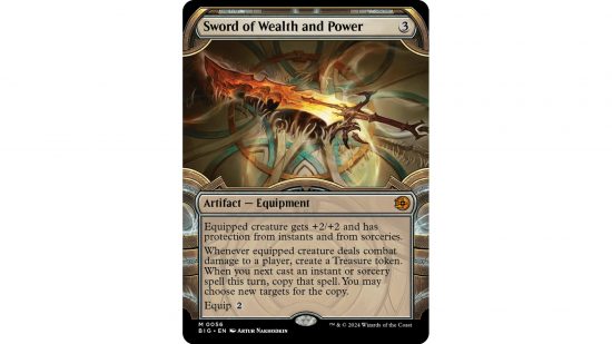 MTG Outlaws of Thunder Junction card Sword of Wealth and Power
