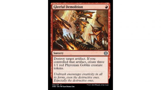 Uncommon MTG card almost triples in price - Gleeful Demolition card