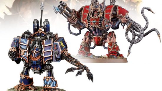 Warhammer 40k Dreadnoughts guide - Games Workshop image showing a Chaos Dreadnought and Helbrute models