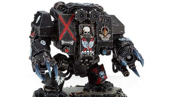 Warhammer 40k Dreadnoughts guide - Games Workshop image showing a Blood Angels Death Company dreadnought model