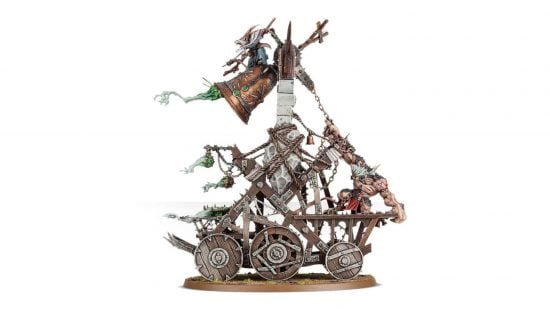 Warhammer the Old World Skaven Screaming Bell, a huge bell in an arch, supported on a large wooden platform
